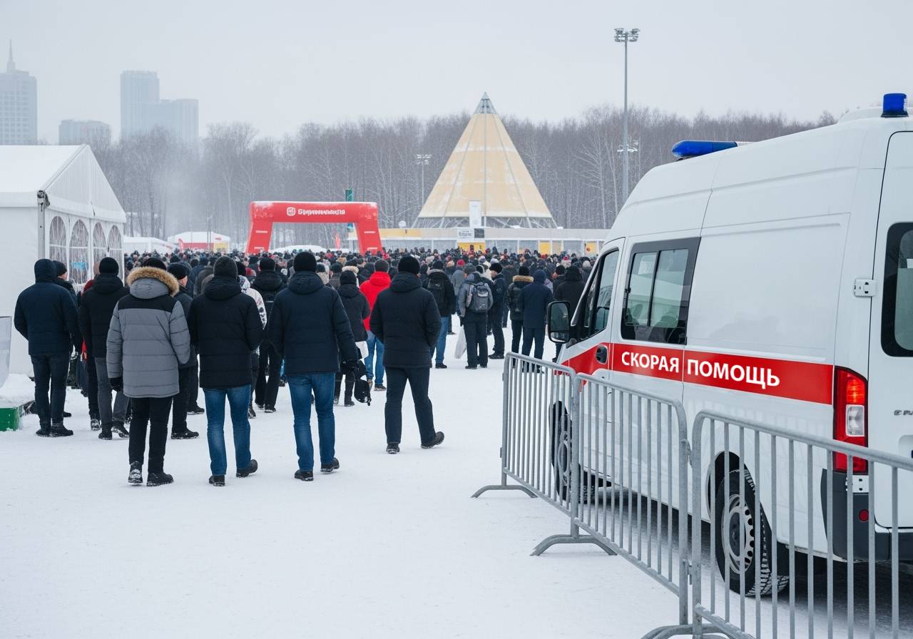 Автомобиль скорой на сопровождении