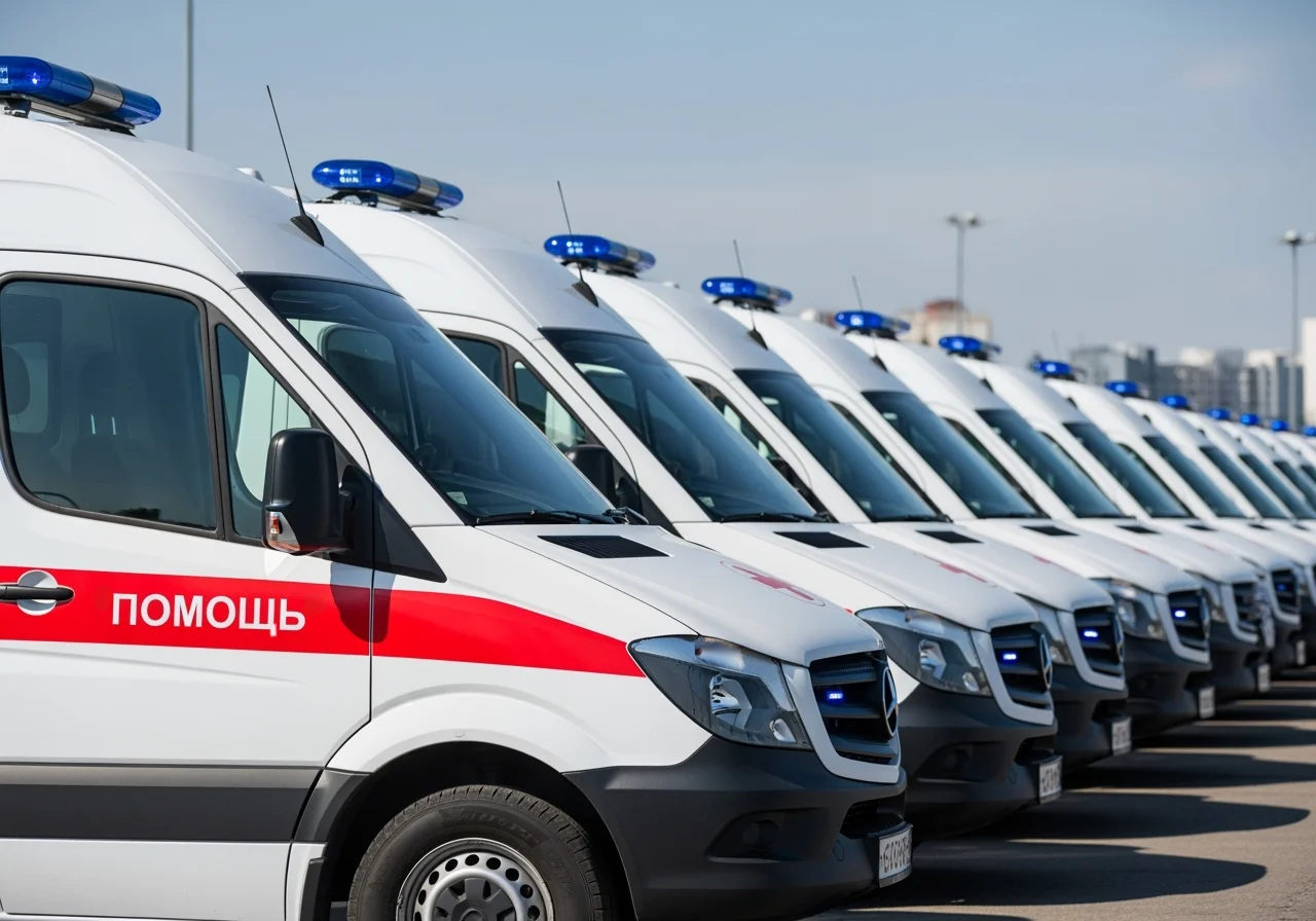 ряд служебных автомобилей